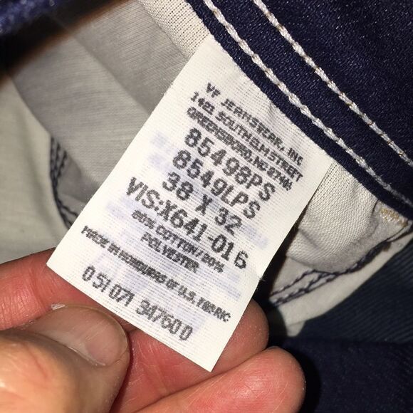 Vintage Wrangler Brushed Relaxed Fit Raw Denim Blue Jeans Pants 38 Waist - Picture 7 of 9